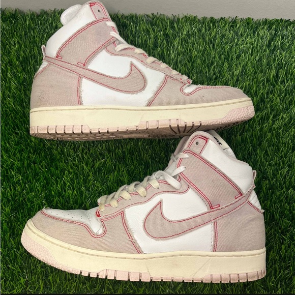 Nike Dunk High 1985 Pink Denim Barely Rose - Picture 2 of 11